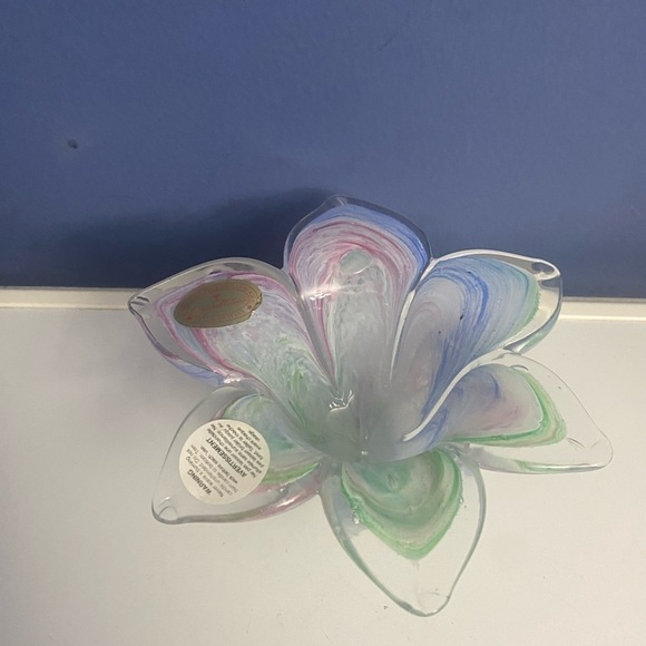 Beautiful Murano Italian Art Glass Flower Sculpture Decorative Object, 1980s - Picture 1 of 6
